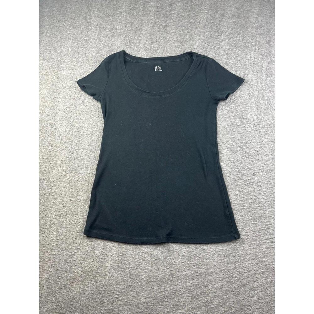 Gap Women's Favorite Scoopneck Short‎ Sleeve T-Shirt Black Size Small